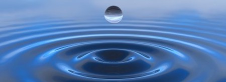 Water droplet and ripples